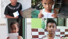 Senyum bahagia anak yatim usai menerima santunan dari Tim Detikzone.id dalam Program Berbagi Setiap Hari di Kabupaten Sumenep.