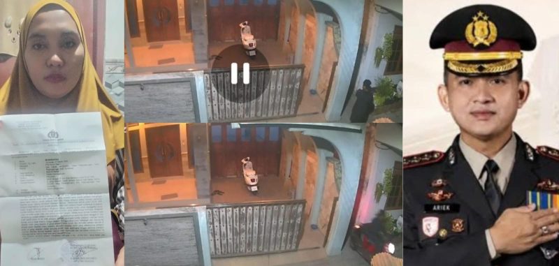 Korban memperlihatkan rekaman CCTV yang disebut menjadi salah satu petunjuk dalam penyelidikan kasus dugaan curanmor di Pasongsongan.