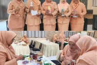 Ketua DWP BKPSDM Kabupaten Probolinggo, Diana Ekasari Hari Kriswanto, memimpin pertemuan rutin yang diisi pelatihan daur ulang, edukasi literasi keuangan, dan penguatan kepedulian sosial di Balai Diklat Dringu, Jumat (31/7/2026).