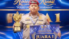 Foto : Kapolresta Tuban Kombespol Jazuli Dani Iriawan, S.I.K., M.Tr.Opsla., saat menerima penghargaan dalam ajang Awarding Day di Jakarta, Selasa (11/8/2026).
