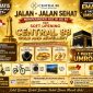 Pamflet JJS Gratis Central 88 Gold & Jewellery dalam rangka memeriahkan HUT ke-81 Kemerdekaan RI di Arek Lancor Pamekasan, dengan hadiah utama paket umrah, perhiasan emas, sepeda listrik, serta berbagai doorprize menarik lainnya.