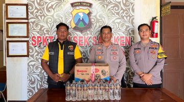 Penertiban Miras Berlanjut, Polsek Sapeken Sumenep Amankan 10 Botol Arak Bali Karangasem