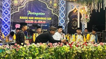 KKN Posko 12 Wiraraja Sumenep Turun ke Tengah Warga, Sukseskan Maulid Nabi di Desa Kambingan Timur