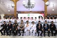 Pengukuhan Paskibraka Kabupaten Sumenep 2026 di Pendopo Agung Keraton Sumenep, Sabtu (15/8/2026), sebagai momentum menanamkan integritas, disiplin, dan semangat kebangsaan kepada generasi muda.