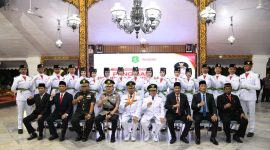 Pengukuhan Paskibraka Kabupaten Sumenep 2026 di Pendopo Agung Keraton Sumenep, Sabtu (15/8/2026), sebagai momentum menanamkan integritas, disiplin, dan semangat kebangsaan kepada generasi muda.