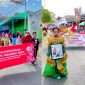 Ket Foto: Semangat dan kekompakan siswa SDN Pasongsongan I saat mengikuti Karnaval HUT ke-81 Kemerdekaan RI di Kecamatan Pasongsongan hingga berhasil meraih Juara 2.