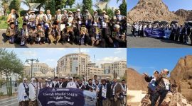 Ket Foto: Jamaah Azfa Tour saat mengikuti city tour di Madinah, mengunjungi percetakan Mushaf Al-Qur’an dan Jabal Magnet, sekaligus menikmati pengalaman menaiki unta sebelum melanjutkan perjalanan menuju Mekkah.