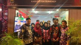 Ket Foto: Stan DPMD Kabupaten Sumenep dalam gelaran Madura Night Vaganza (MNV) 2026 di GOR A. Yani Sumenep, menampilkan beragam informasi dan inovasi desa, mulai dari E-Voting Pilkades Serentak 2027, Indeks Desa hingga Si Malhum.