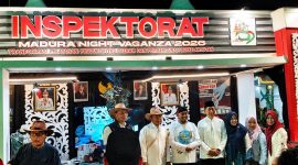 Ket Foto: Bupati Sumenep bersama jajaran Inspektorat saat mengunjungi stan Inspektorat pada Pameran Pembangunan MCF 2026, sekaligus menyampaikan pesan pentingnya pengawasan dan pencegahan korupsi.