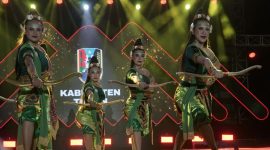 Ket Foto: Kabupaten Tuban menampilkan Tari Mustikaning Kenya dalam gelaran MCF 2026 di Sumenep, menjadi bagian dari semangat menjaga dan mengembangkan seni budaya.