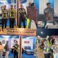 Ket foto: Bupati Sumenep Achmad Fauzi Wongsojudo bersama Kapolresta Sumenep Kombes Pol Ariek Indra Sentanu, dan jajarannya saat menyambangi Stan Polresta dalam kegiatan MCF #4 2026 di Stadion A. Yani, Pangligur, Sumenep, Sabtu (29/8/2026) malam.