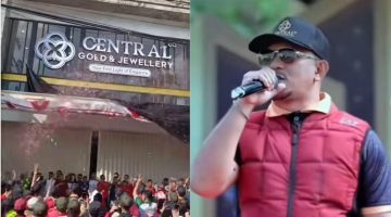 Ket Foto: Ribuan warga memadati kawasan Monumen Arek Lancor, Pamekasan, saat mengikuti Jalan-Jalan Sehat (JJS) berhadiah paket umrah dalam rangka soft opening Central 88 Gold and Jewellery, Minggu (30/8/2026). Antusiasme warga turut mengiringi capaian penjualan 6,7 kilogram emas pada hari pertama.