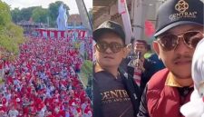 Ket Foto: H. Her bersama H. Ali Zainal Abidin turut menghadirkan suasana berbagi dengan menggratiskan produk UMKM bagi ribuan peserta JJS dalam rangka soft opening Central 88 Gold and Jewellery Pamekasan, Minggu (30/8/2026). Aksi tersebut menambah semarak sekaligus menjadi bentuk dukungan terhadap pelaku UMKM lokal.