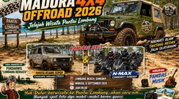 Ket foto: Pamflet Madura 4x4 Offroad 2026 yang akan digelar di Pantai Lombang, Sumenep, Minggu (6/9/2026), dengan menghadirkan komunitas otomotif dan hiburan PAMDAS Musik.