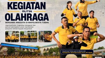 Jaga Kebugaran, Perkuat Kekompakan: Anggota Polresta Tuban Rutin Berolahraga untuk Maksimalkan Pelayanan