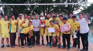 Dramatis Lima Set! Bank Jatim Taklukkan Bawean Electric di Final Voli PHBN Sangkapura Gresik 