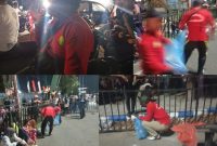 Ket Foto: Petugas kebersihan DLH Sumenep membersihkan sampah di sepanjang rute Festival Musik Tongtong Se-Madura 2026 dari malam hingga pagi.
