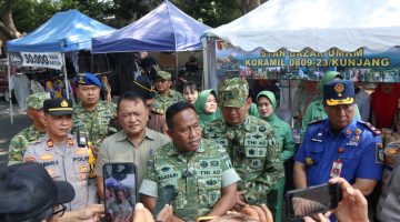 HUT TNI Ke-81, Kodim 0809/Kediri Gelar Bazar UMKM di Kawasan SLG