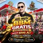Flyer aksi sosial Bang Ali bersama BASHRA dan Central 88 Gold & Jewellery dalam program pembagian BBM gratis bagi pengendara sepeda motor di seluruh SPBU Pamekasan, Selasa (22/9/2026), mulai pukul 15.30 WIB.