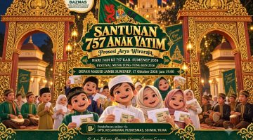 Tak Hanya Rayakan Sejarah, Hari Jadi ke-757 Sumenep Jadi Momentum BAZNAS Berbagi dengan 757 Anak Yatim