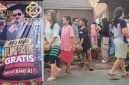 Ket Foto: Ratusan warga memadati satu lokasi untuk mengikuti program isi ulang LPG gratis yang digelar Bang Ali bersama relawan BASHRA di Pamekasan