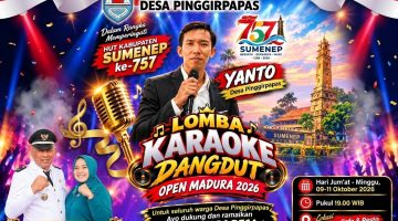 Sambut Hari Jadi Sumenep ke-757, Pemerintah Desa Pinggirpapas Wadahi Bakat Seni Lewat Lomba Karaoke Dangdut se-Madura di Cafe Lotus
