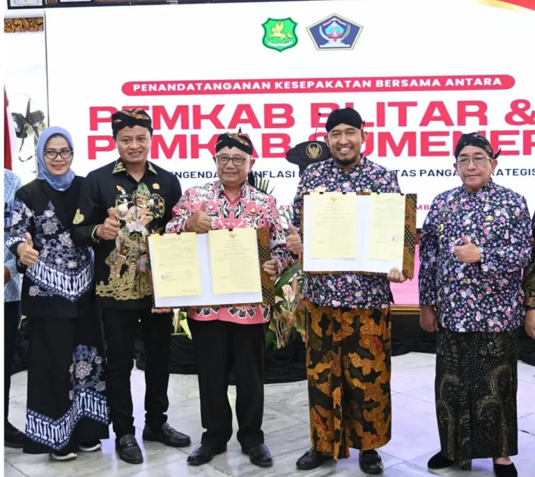 Ket Foto: Bupati Blitar Drs. H. Rijanto, MM bersama jajaran Pemkab Blitar saat memperkuat sinergi dengan Pemkab Sumenep dalam pengendalian inflasi dan menjaga stabilitas pangan strategis.