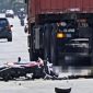 Kondisi sepeda motor Honda Supra berpelat M-6862-VA milik korban usai terlibat tabrakan di Jalan Raya Bojonegoro-Babat, Sabtu (3/10/2026). (Dok. Istimewa)
