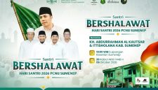 Bupati Sumenep Achmad Fauzi Wongsojudo mengajak masyarakat menyemarakkan Hari Santri 2026 melalui Santri Bershalawat yang digelar malam ini di Lapangan Kesenian Sumenep.