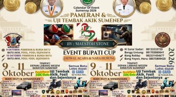 Mulai Besok Selamat Tiga Hari, Pameran dan Uji Tembak Batu Akik Bupati Sumenep Cup 2026 Diikuti Peserta se-Indonesia, Hadiah Utama Mobil Civic LX