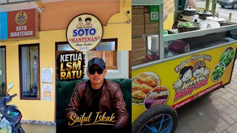Foto kolase warung Soto Mantenan yang mempersoalkan merek hingga somasi Pukis Mantenan disorot Ketua LSM RATU