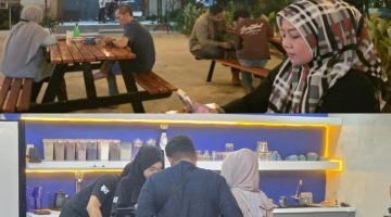 Ket foto: M Cafe di Jalan KH Mansyur, tepat di pintu gerbang Perumahan Griya Mapan, Sumenep, menawarkan suasana nongkrong bernuansa estetik dengan aneka minuman, camilan, serta hiburan live music setiap akhir pekan.