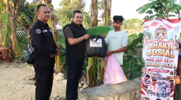 HUT ke-75 Humas Polri, Polres Sumenep Tebar Kepedulian Lewat Bakti Sosial