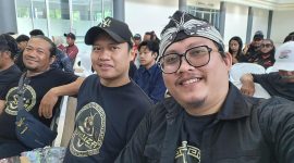Jajaran pengurus Yakuza Maneges Kediri pose saat menghadiri Deklarasi Ormas PROGIB bertajuk 