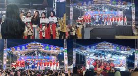 Ket foto: Sanggar Dewitri, MI Nurul Jadid 1 Gedang-Gedang, Batoputih, dan Drumband Gita Pamongkas SDN Pamolokan 1 tampil memukau dalam Media Expo 2026 malam ketiga di Stadion A. Yani Sumenep, Senin (26/10/2026).