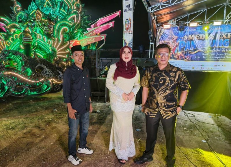Ket. Foto: Senator DPD RI Dr. Lia Istifhama (tengah) saat menghadiri pembukaan Media Expo 2026 di Kabupaten Sumenep, Selasa (27/10/2026).