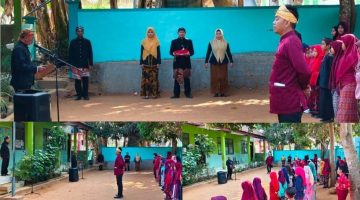 Busana Adat dan Bahasa Madura Warnai Peringatan Hari Jadi Sumenep ke-757 di SDN Soddara I Sumenep
